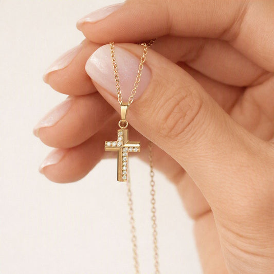 Divine Radiance Cross Necklace