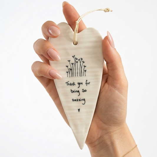 East of India ‘Thank You for Being So Amazing’ Porcelain Heart