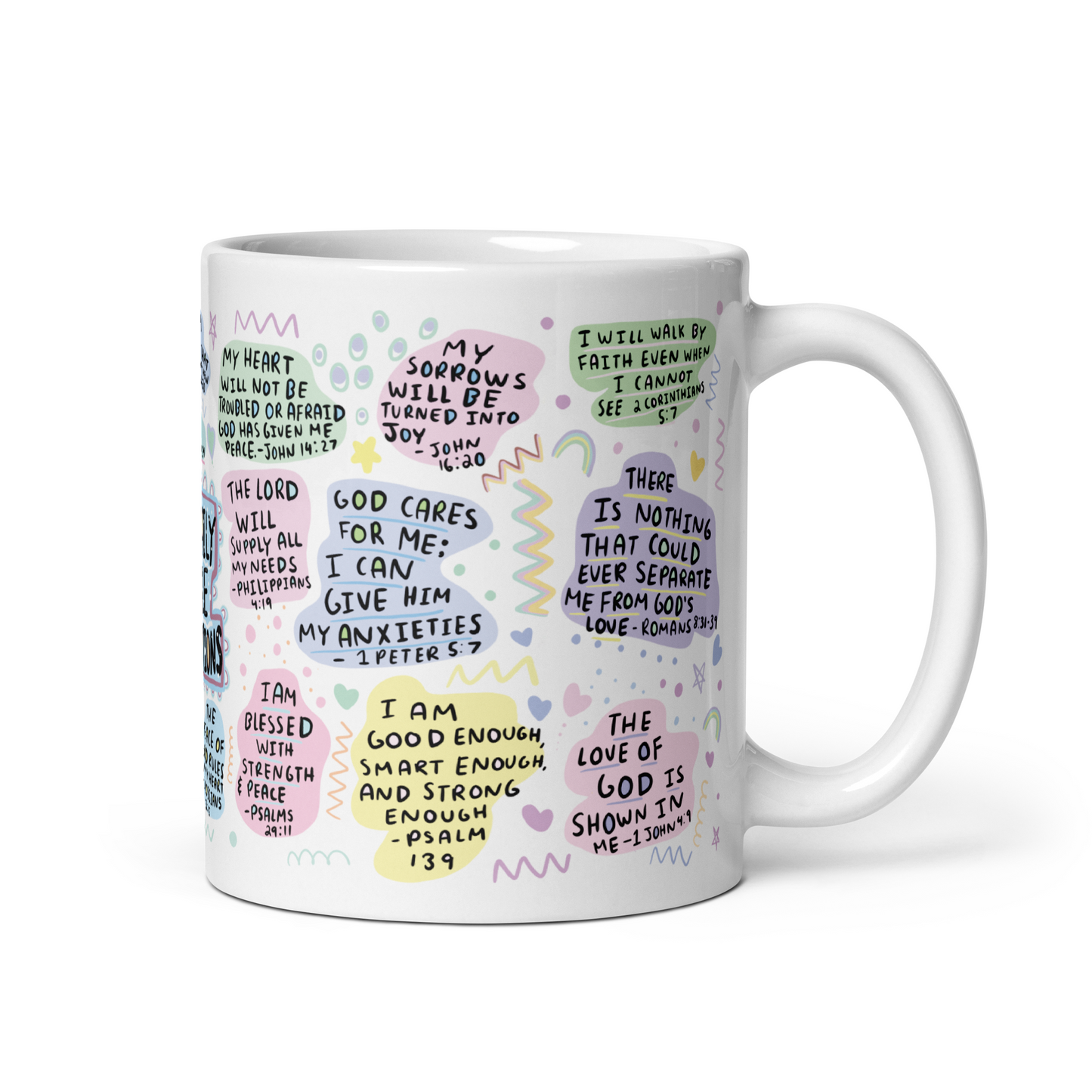 Daily Bible Affirmations Mug – Christian Coffee Cup, Inspirational Faith Gift, Scripture Mug