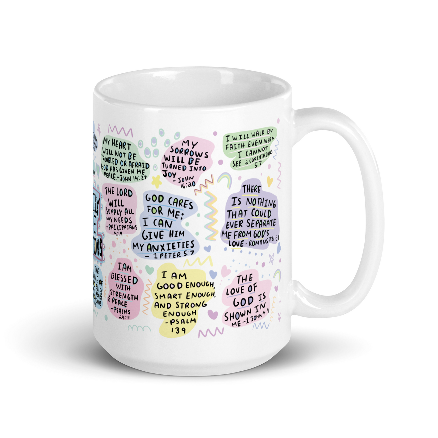 Daily Bible Affirmations Mug – Christian Coffee Cup, Inspirational Faith Gift, Scripture Mug