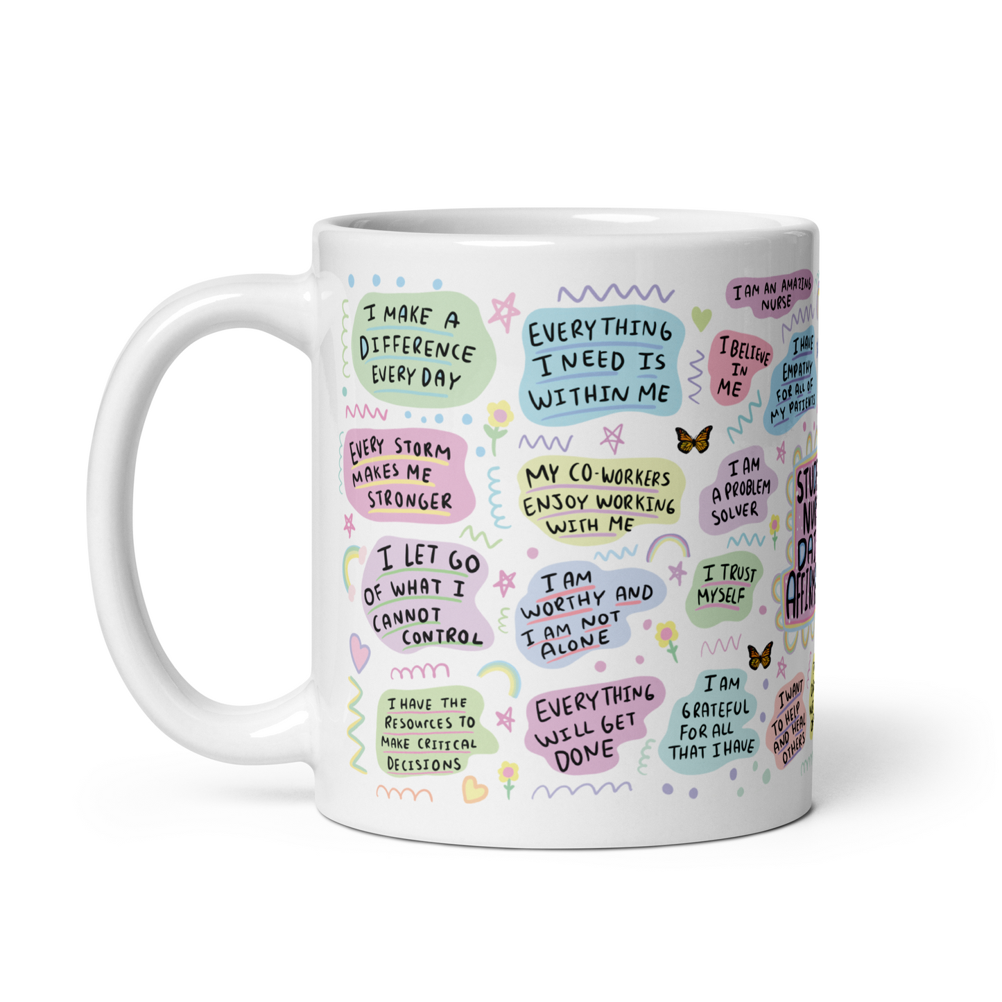 Student Nurse Affirmation Mug – Motivational Coffee Cup for Nursing Students, Encouragement & Study Gift