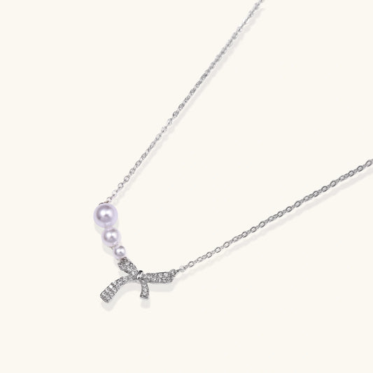 Pearl Bow Necklace