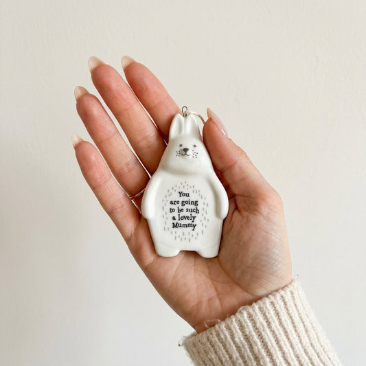 East of India Rabbit Hanger – Going to Be Such A Lovely Mummy