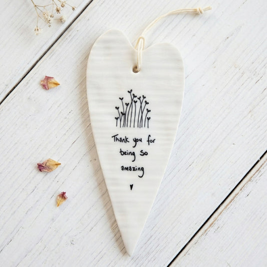 East of India ‘Thank You for Being So Amazing’ Porcelain Heart