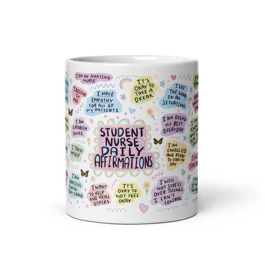 Student Nurse Affirmation Mug – Motivational Coffee Cup for Nursing Students, Encouragement & Study Gift