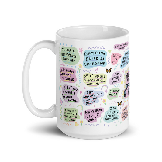 Student Nurse Affirmation Mug – Motivational Coffee Cup for Nursing Students, Encouragement & Study Gift