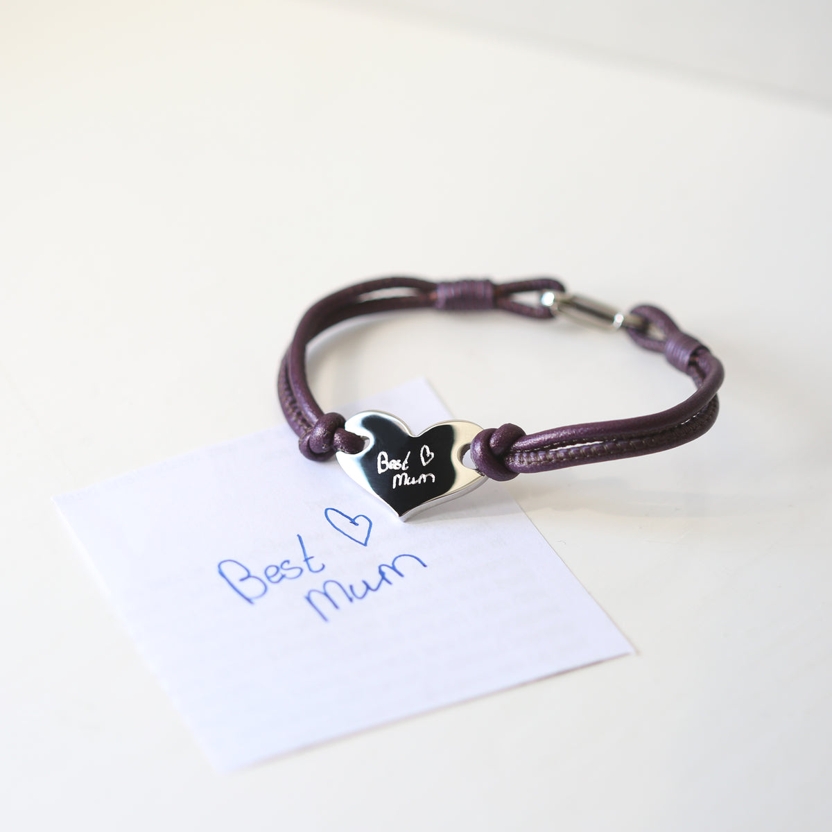 Handwriting Heart Bracelet