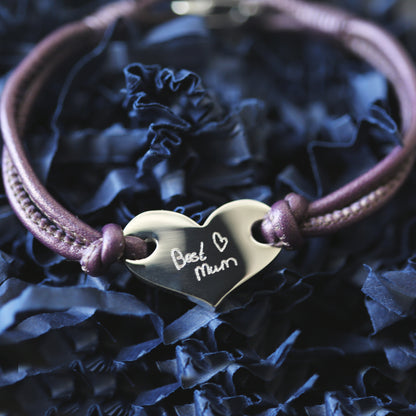 Handwriting Heart Bracelet