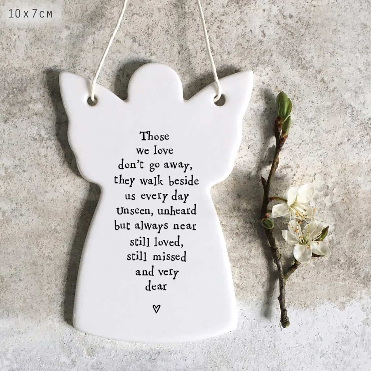 East of India Porcelain Angel – Those We Love Don’t Go Away – Sympathy Gift Memorial Keepsake